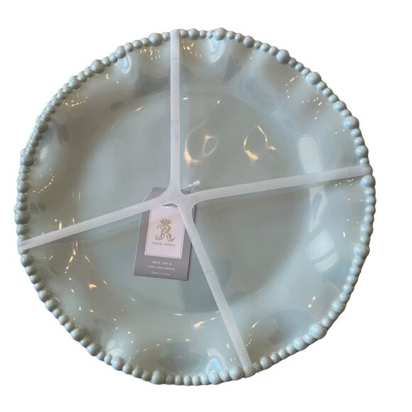 Rachel Ashwell Pastel Blue Pearl Shimmer Melamine Plates 9in Set of 4 New - Picture 13 of 16